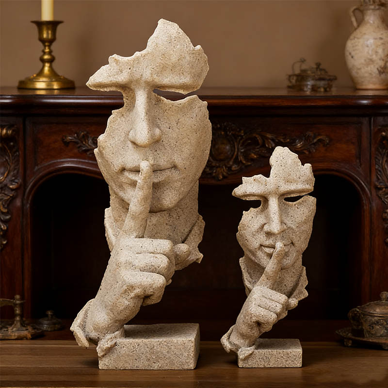 Διακοσμητικό κομμάτι ρητίνης Silent Speech με αμμοβολή